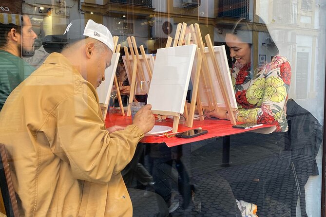 Art and Wine in Sevilla - Following Vicky’s step-by-step painting plan