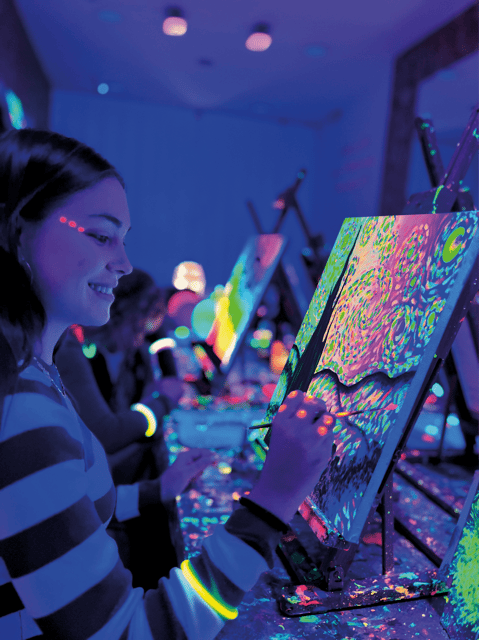 Sevilla: Wine Gogh Glow Academy Paint and Sip Classes - The included kit makes the $39 price reasonable