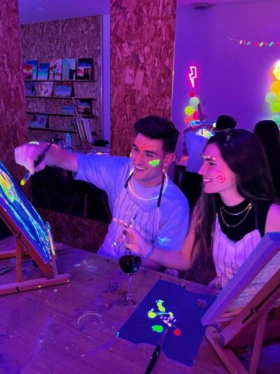 Wine Gogh Glow Academy Paint and Sip Classes