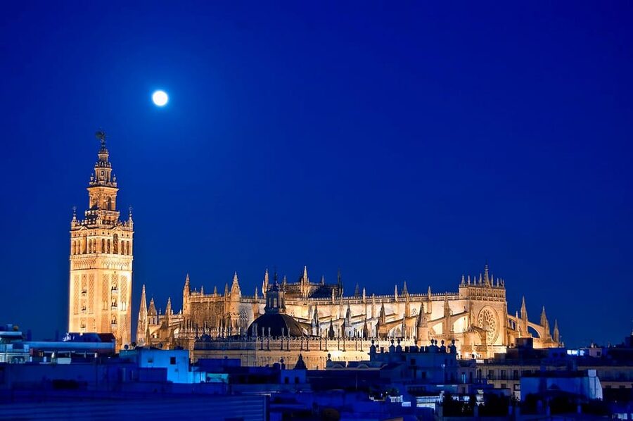 Seville: Cathedral of Seville Guided Night Tour & Light Show - Artworks by Murillo, Goya, and Martínez Montañés