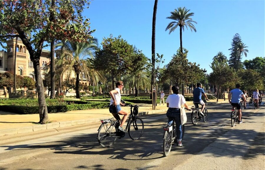 Seville: Electric Bike Tour in Small Group - Riding through central Seville
