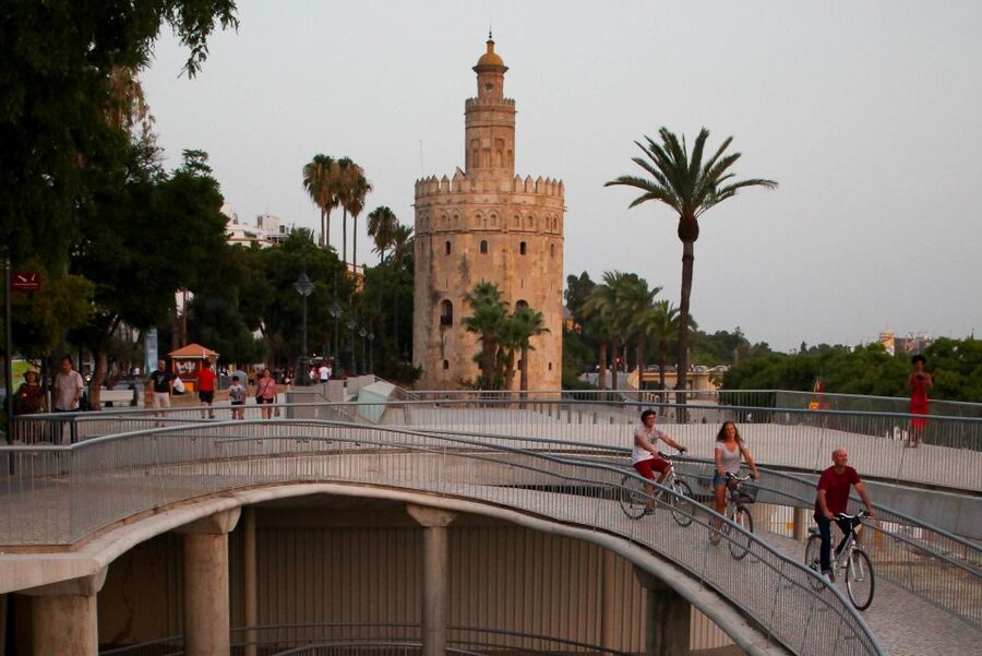 Seville: Guided Sunset Bike Tour - Palacio de San Telmo and the Plaza de Toros