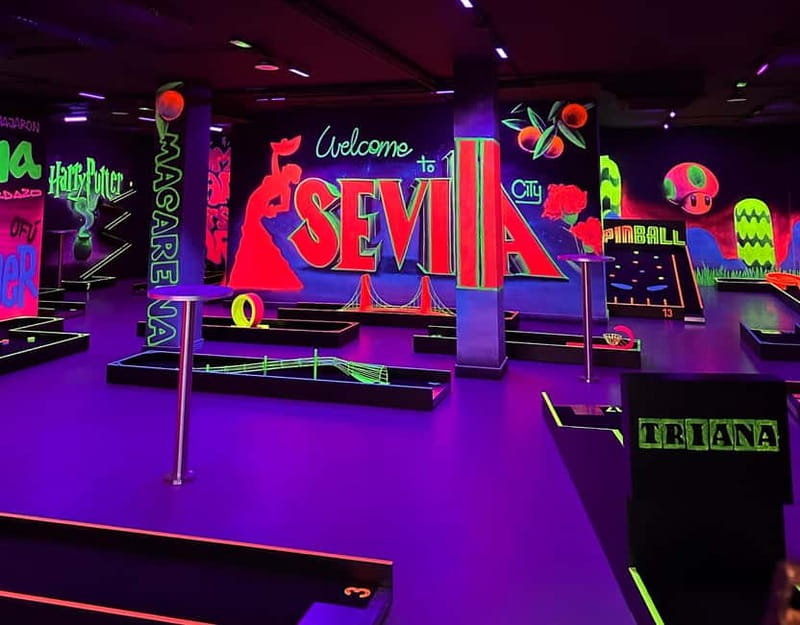 Seville: Indoor UV 18 hole Minigolf Experience - Finding the course near Seville’s Setas