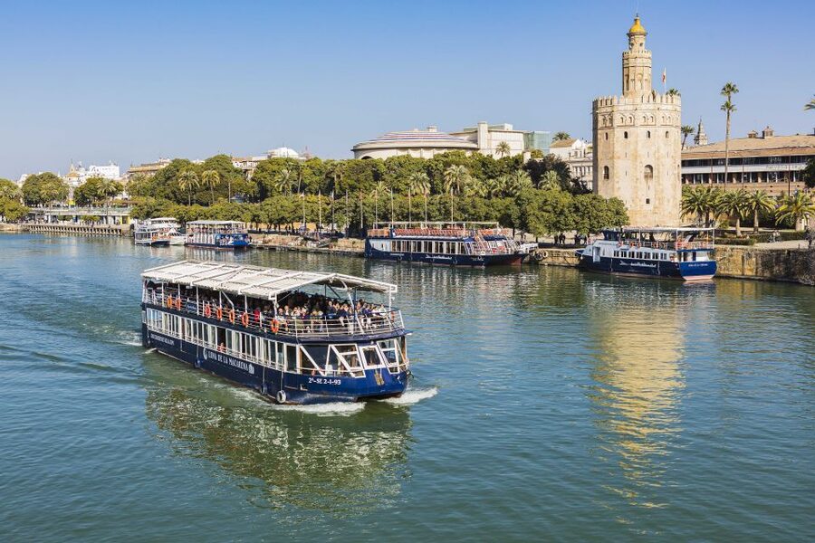 Seville: Panoramic Cruise, Hop-On-Hop-Off Bus & Walking Tour - Use the bus for Seville’s wide spread