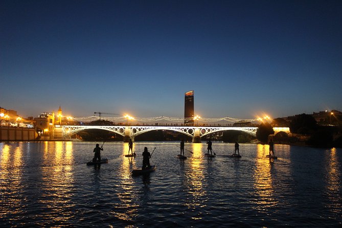 Seville: Sunset in Paddle Surf - Passing the Puente de San Telmo