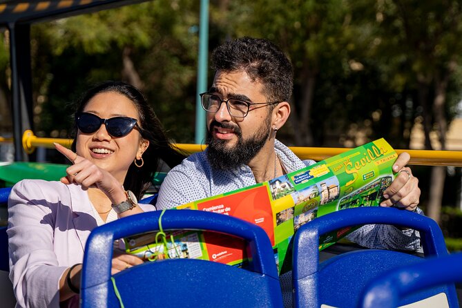 Tourist bus tour of Seville - The old tobacco factory and Plaza de Cuba