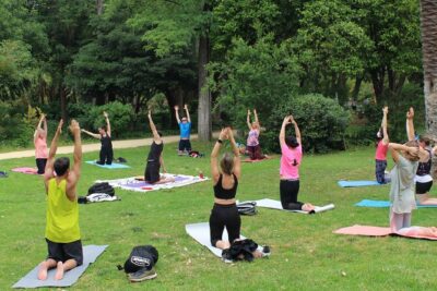 Yoga at María Luisa Park in Seville